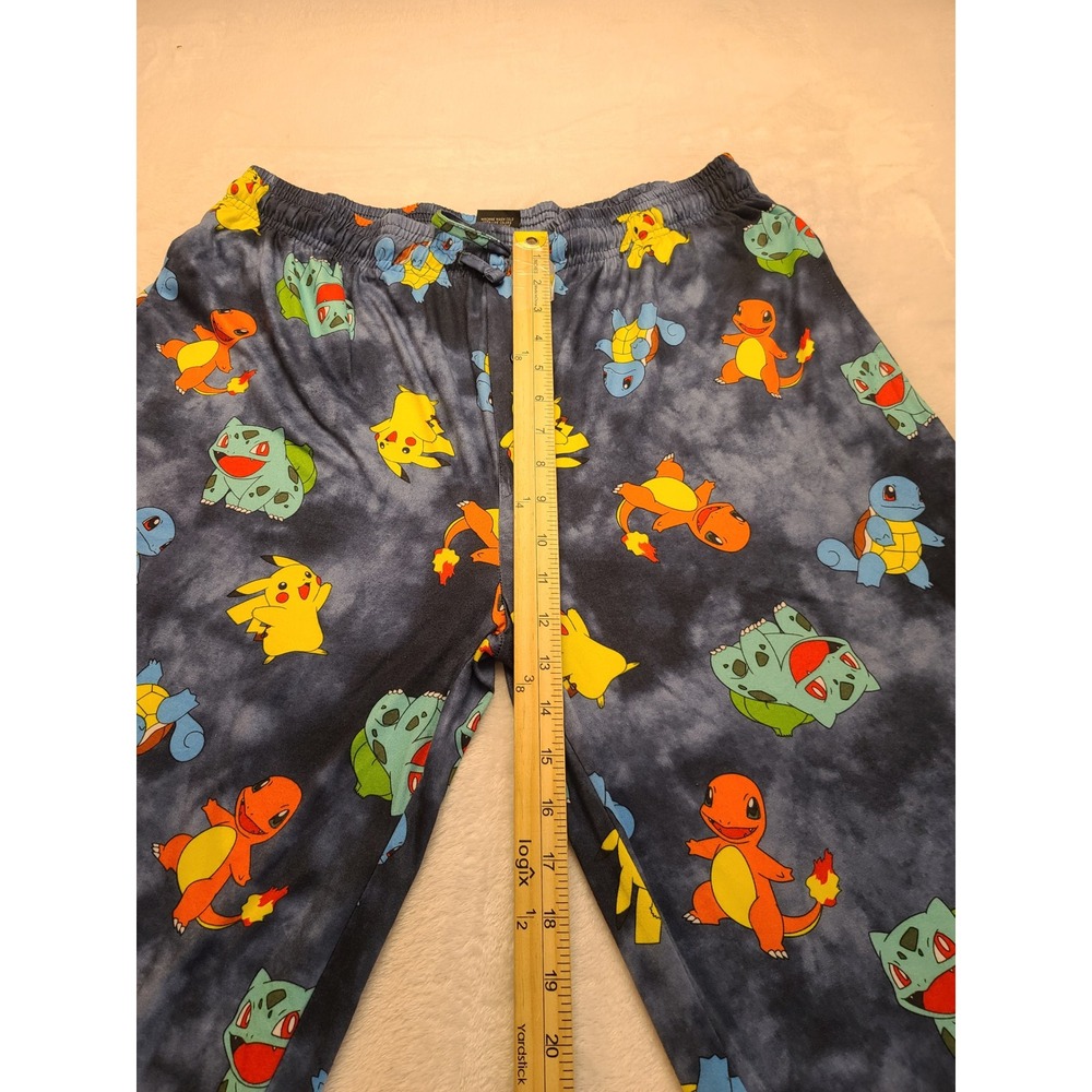 Pokemon Pajama Pants  Blue Men's  Large Cloud Wash Pikachu Bulbasaur  NWOT - Picture 6 of 15